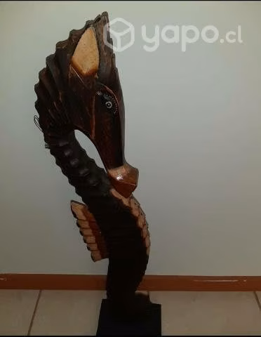 Caballo de mar en madera