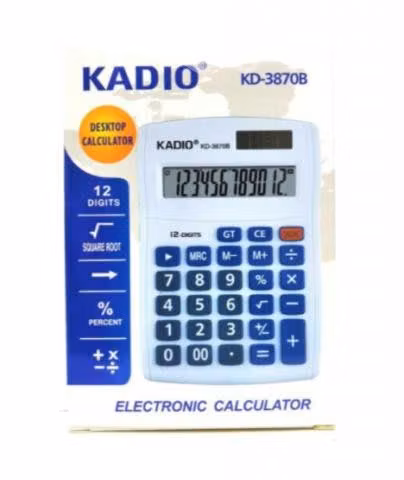 Calculadora kadio kd3870b 12 digitos nuevos