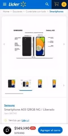 Celular samsumg galaxy A 03 - Imagen 2