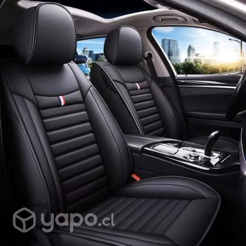 Funda Asiento Auto Deluxe Eco Cuero Milan Negro