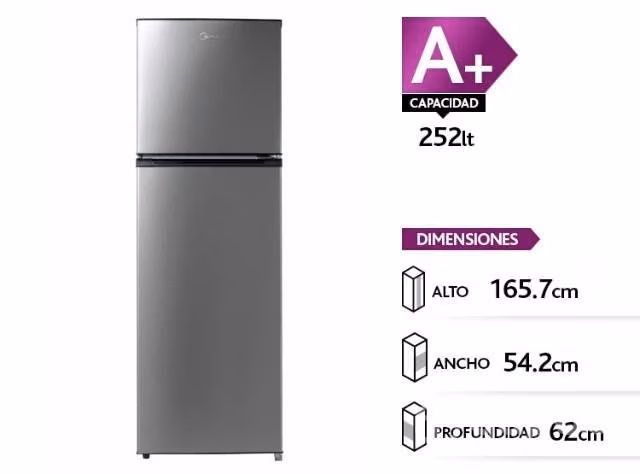Refrigerador midea fresh series 2700g333fw8