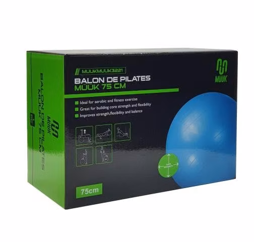 Balón de Pilates Muuk 75 Cm Celeste