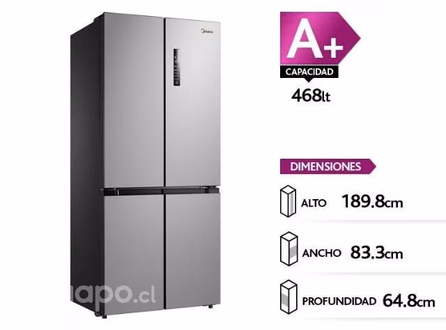 Refrigerador midea inverter quattro mrtt-4790s312f