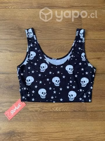 Crop top calaveras