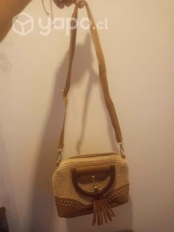 Cartera doble asa con cuentas nuevo - Imagen 1