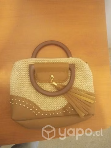 Cartera doble asa con cuentas nuevo - Imagen 2
