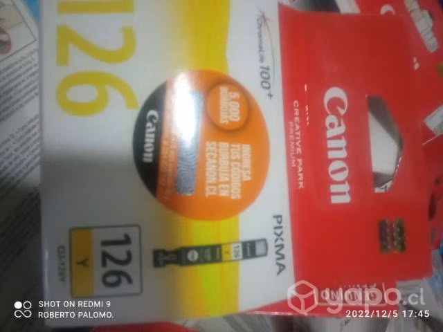 Pack de tintas canon 126 colores originales - Imagen 2