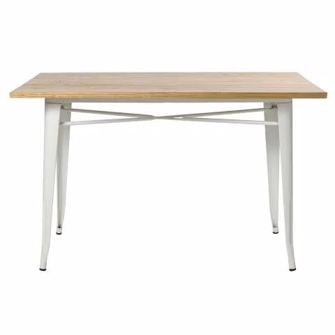 Mesa Tolix Plata 170x70cm, Pub, Personalizable
