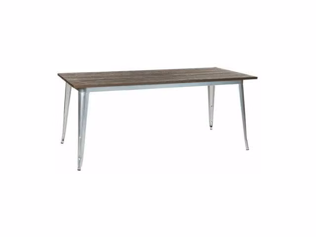 Mesa Tolix Plata 170x70cm, Pub, Personalizable