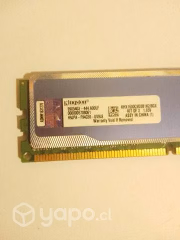 Memorias RAM 8GB DDR3 (Kingston & G.Skill Ripjaws)