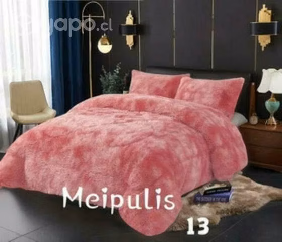 Cobertor de peluche peludo rosa