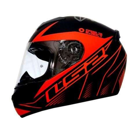 Casco Moto Integral Ls2 Ff352 Lighter Negro Naran - Imagen 2