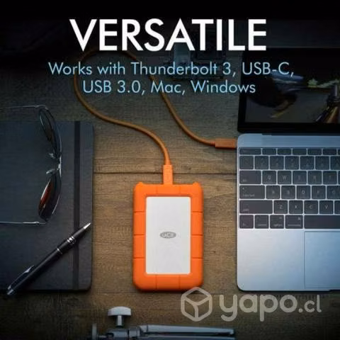 Disco duro externo lacie Rugged 3.0 tipo C de 5TB