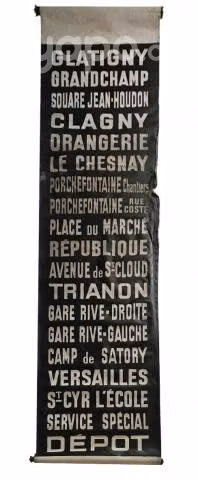Vintage letrero francés de tranvía Versalles - Imagen 3