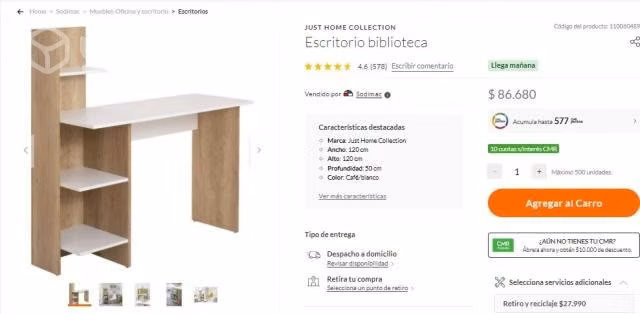 Escritorio poco uso