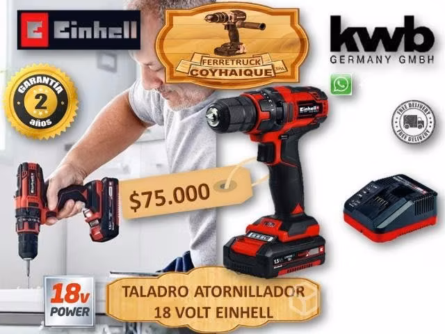 Taladro atornillador 18 volt einhell