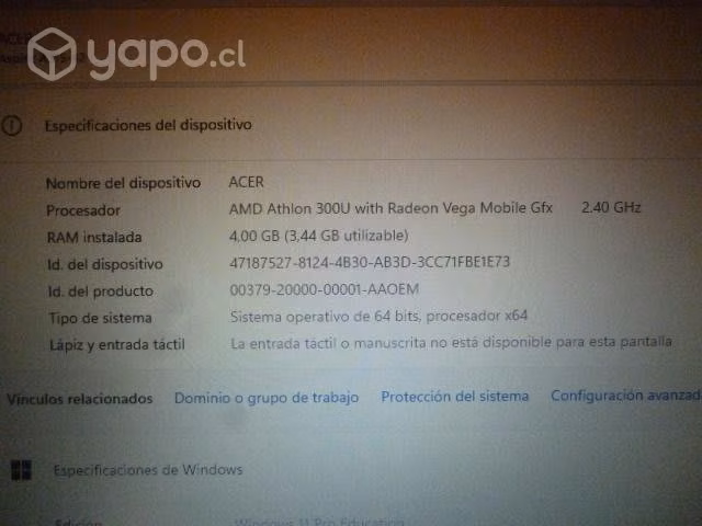 Notebook Aspire 3 Doble Disco - Imagen 4