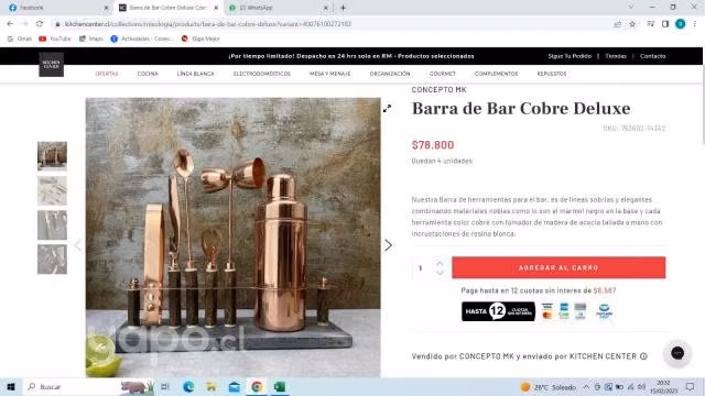 Barra de de bar cobre deluxe