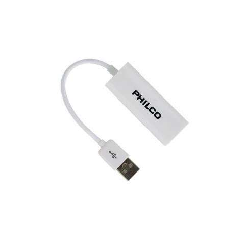 Adaptador USB 2.0 macho a Ethernet RJ45 hembra Phi - Imagen 2