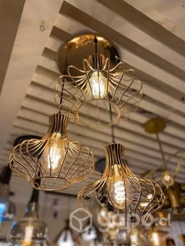 💡lámparas clásicas triples