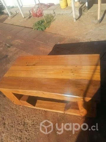 Exclusiva mesa de centro de roble vitrificado