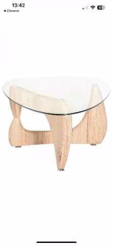 Mesa de centro de vidrio