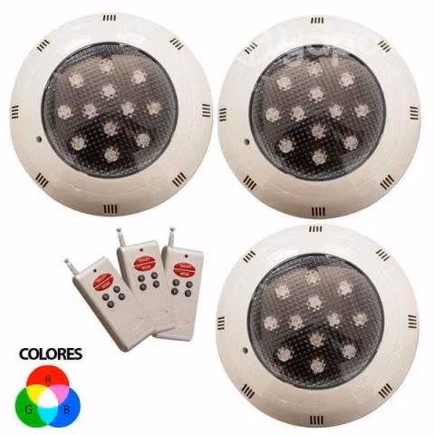 Foco Led Piscina Rgb Control Remoto 24w - 12v