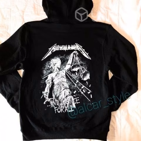 Poleron Metallica Talla L/ LEER DESCRIPCIÓN - Imagen 2