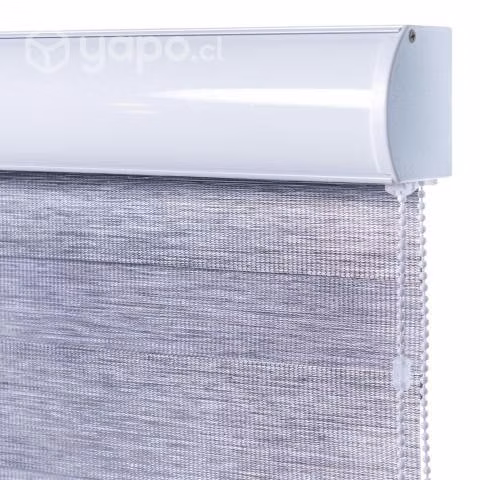 Cortina duo rustica color gris