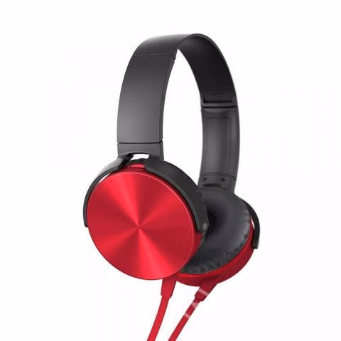 Audífono Plus Extra Bass Rojo Con Cable Premium