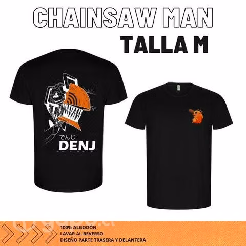 Polera algodón estampado Chainsaw Man