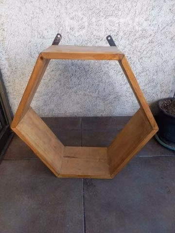 Repisa Hexagonal De Madera