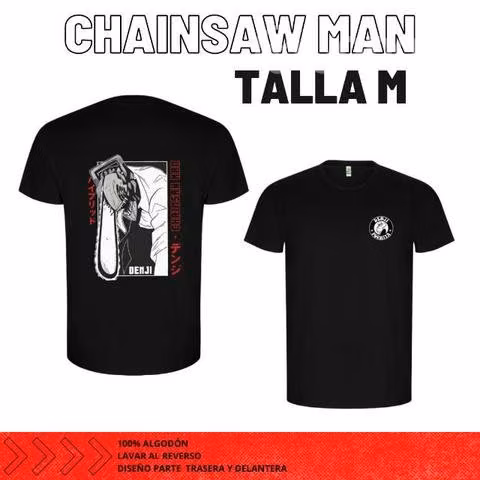 Polera algodón estampado Chainsaw Man