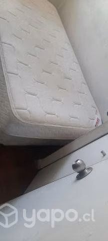 Camas poco uso con respaldo 2 plazas y 1 y media