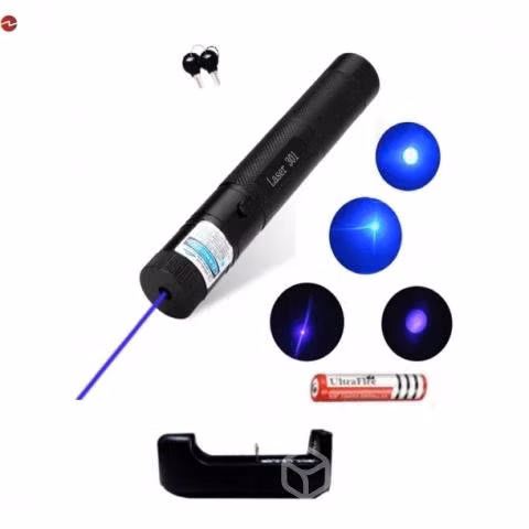 Puntero Laser Azul Astronómico Largo Alcance Recar