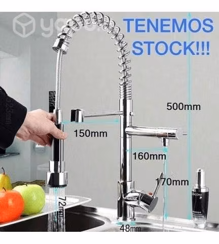 Llave Lavaplatos Monomando Cocina Extensible Grifo