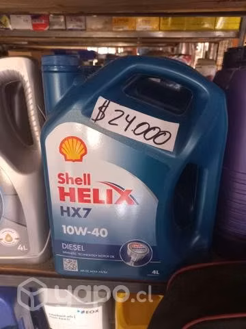 Aceite 10w40 diesel shell helix hx7 bidón 4 litros