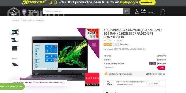 Acer Aspire 3 A314-21 8GB RAM - Imagen 4