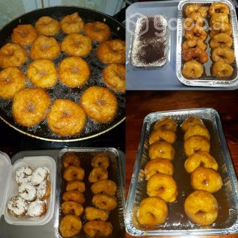Calentitos picarones con roscas o tiramisu!