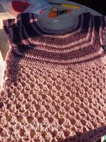 Vestido crochet talla S/M único hecho a mano