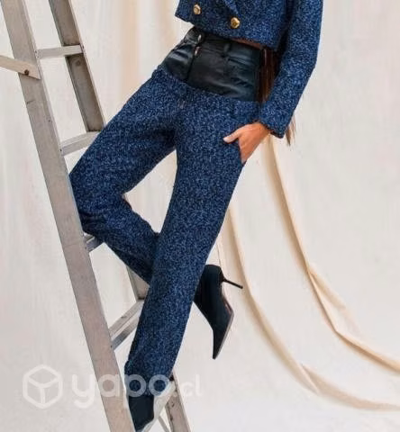 Pantalon con aplicación eco cuero - Imagen 2