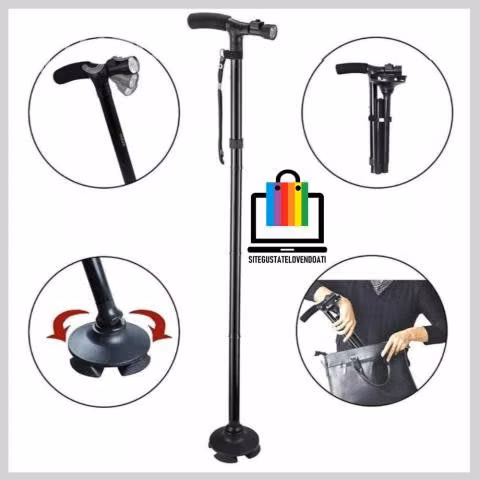 Bastón con Luz Led Plegable Portátil