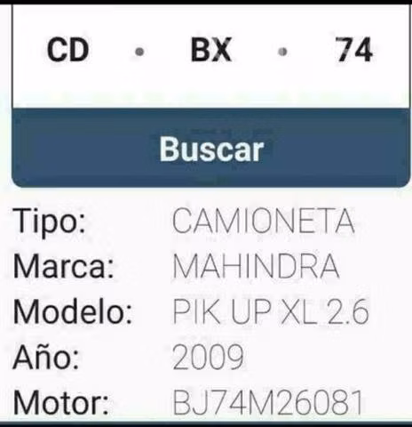 Bomba Freno Mahindra pik Up Scorpion