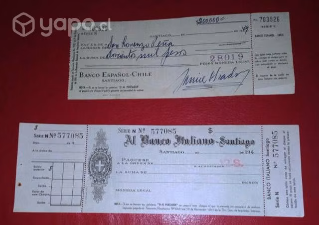 Cheques antiguos - Imagen 4