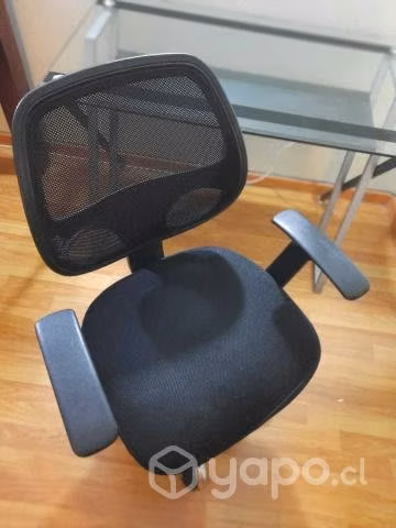 escritorio vidrio 60x100 cms + silla