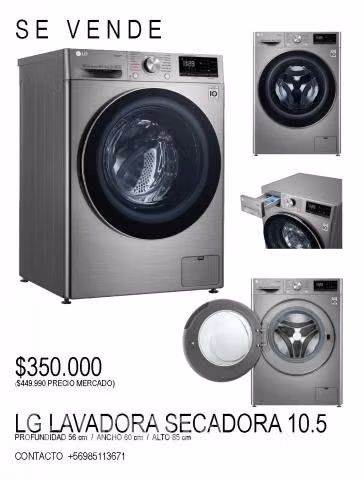 Lavadora secadora lg