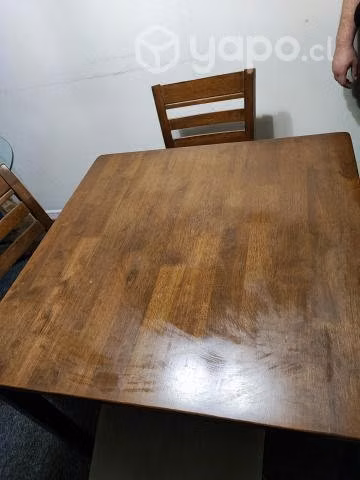 Juego comedor 4 sillas madera de Pino - Imagen 2