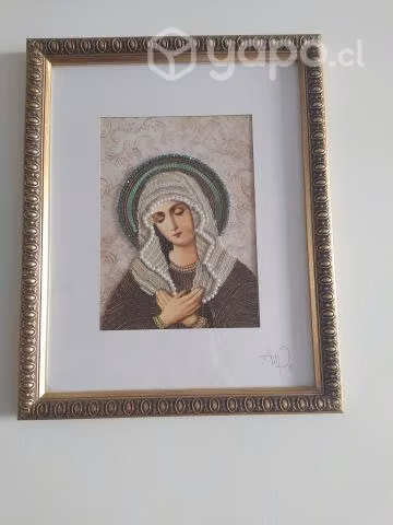 Cuadro Vírgen María perlas - Nuevo