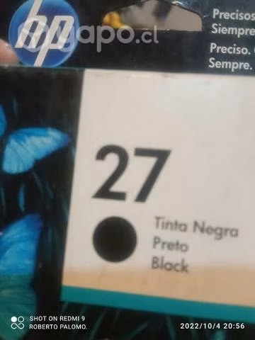 Tinta hp 27 black original