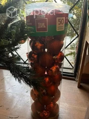 50 esferas navideñas rojas - Imagen 2
